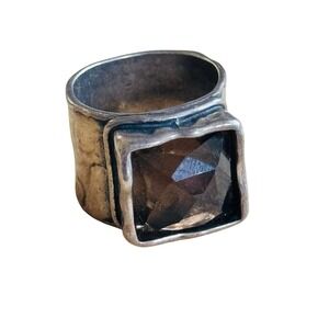 Silpada Dusk Till Dawn Ring Signed Smoky Quartz sterling silver 925 Sz6 13g